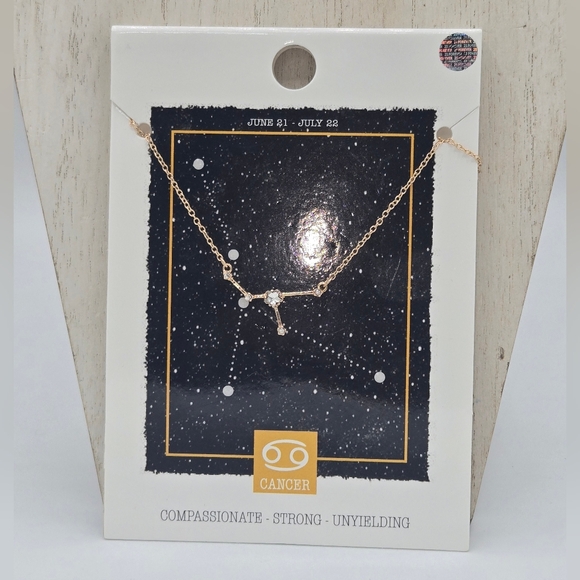 Zodiac Cancer Constellation Layered Necklace June July Birthday‎ Gift - Picture 1 of 2